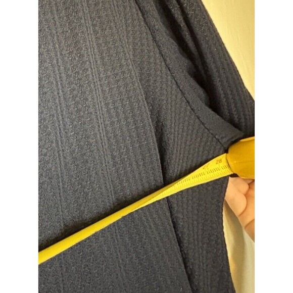 NWT Bloomchic Plus Sz 26 4X Blue Crossover Hem Waffle Knit Long Sleeve Top - Picture 13 of 15